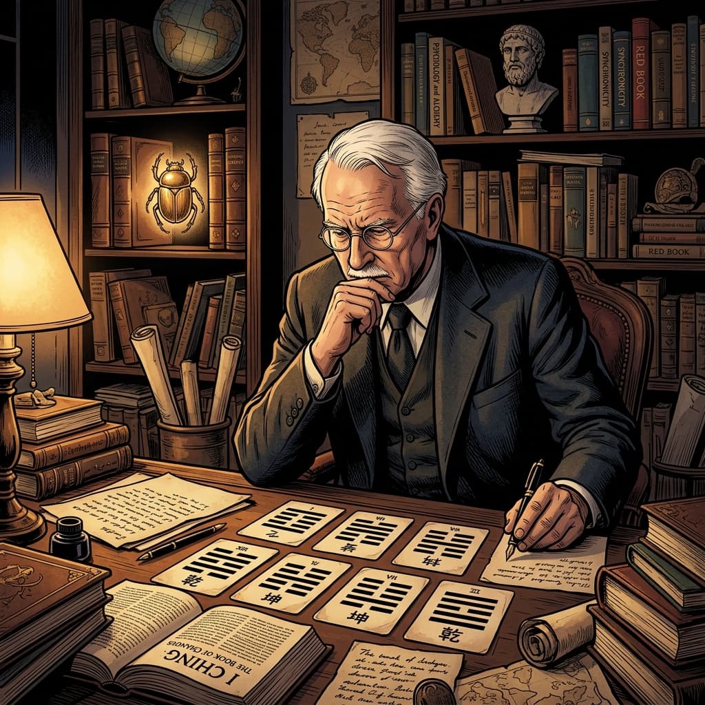 Carl Jung étudiant le Yi King, théorie de la synchronicité
